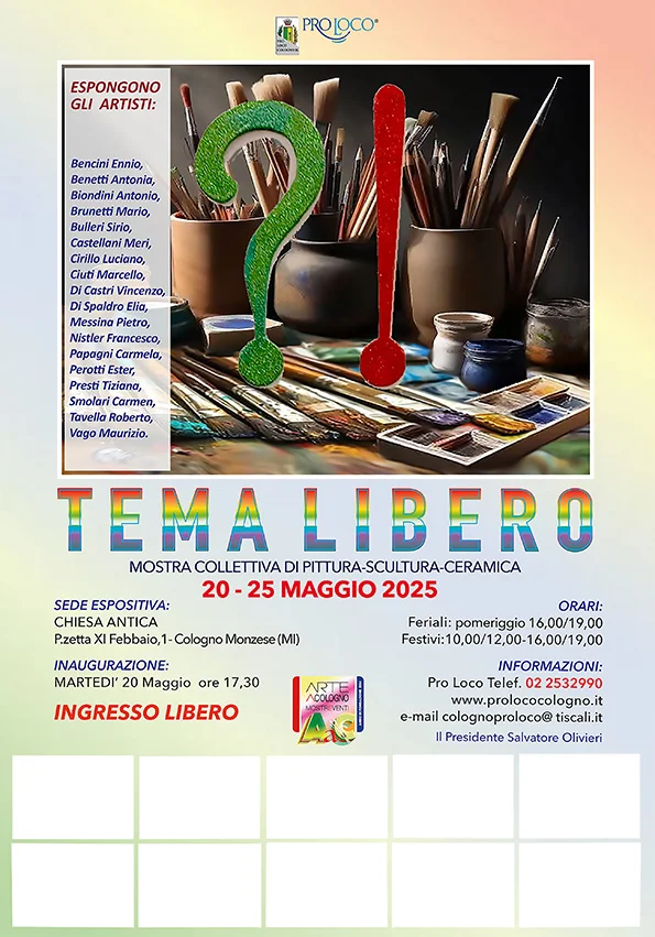 COLLETTIVA A TEMA LIBERO Maggio 2025