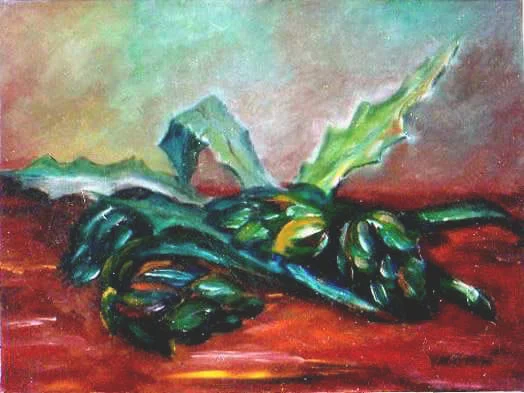 CARCIOFI NATURA MORTA (Collezione privata Italia)