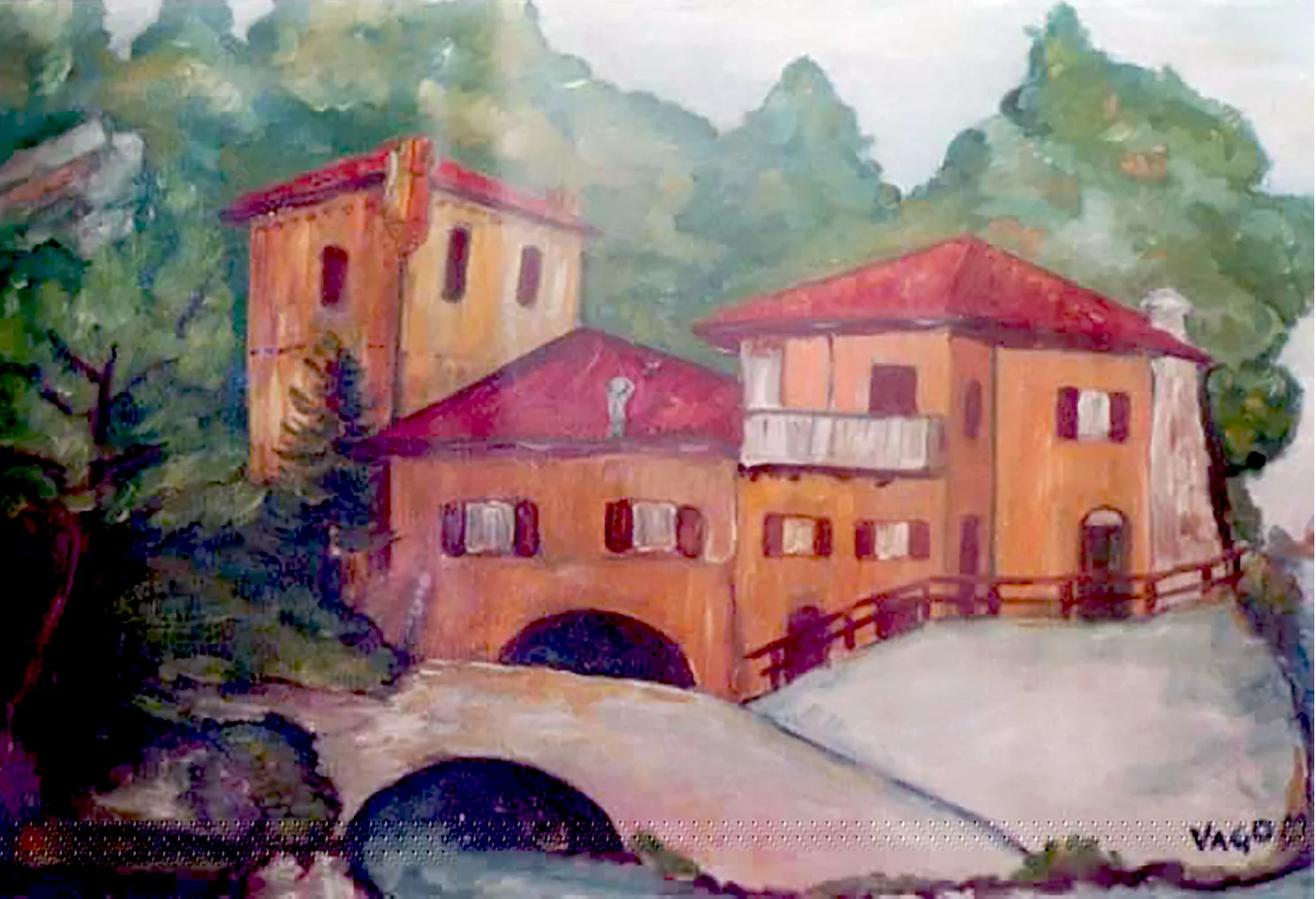 CASA SUL FIUME  BREMBO  VALLE IMAGNA (Collezione privata Italia)